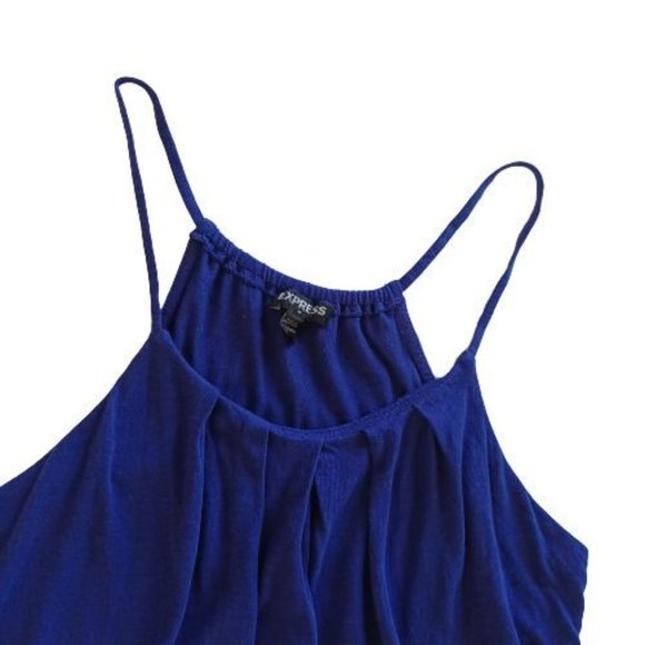 Express Tank Top Womens Small Blue Spaghetti Strap Pullover Loose Blouse - Picture 4 of 9